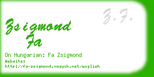 zsigmond fa business card